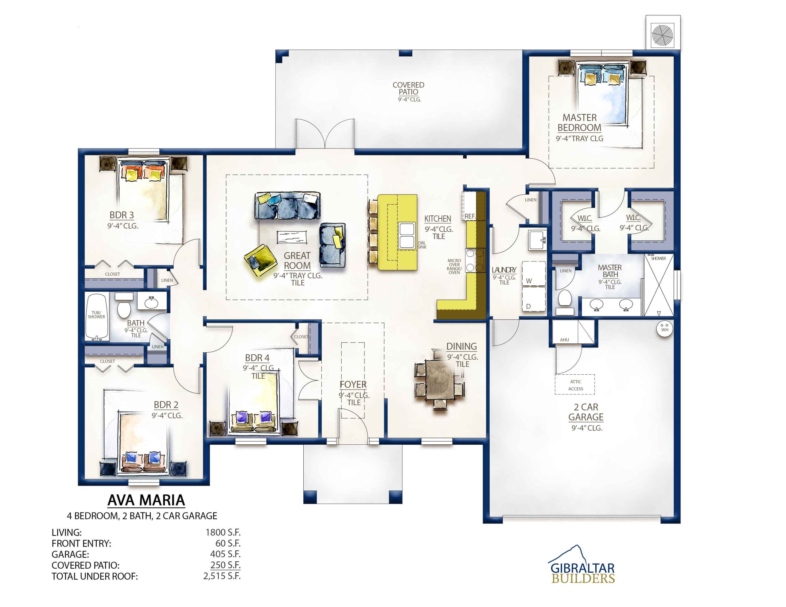 The Ava Maria Floor Plan